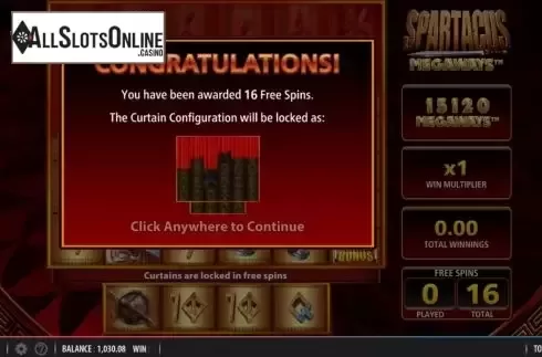 Free Spins 2. Spartacus Megaways from WMS