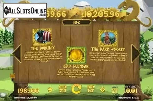 Paytable 1. The Vikings (Magnet) from Magnet Gaming
