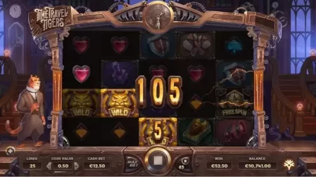 Time Travel Tigers slot screenshot 2