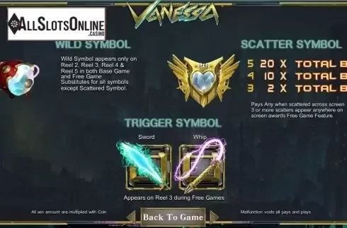 Special symbols screen