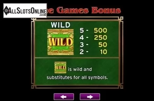 Paytable 1. West Journey Treasure Hunt from High 5 Games