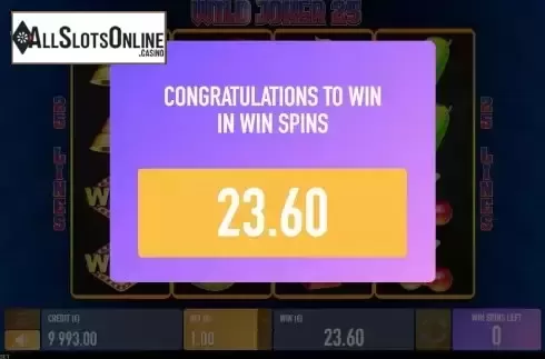 Win Free Spins screen
