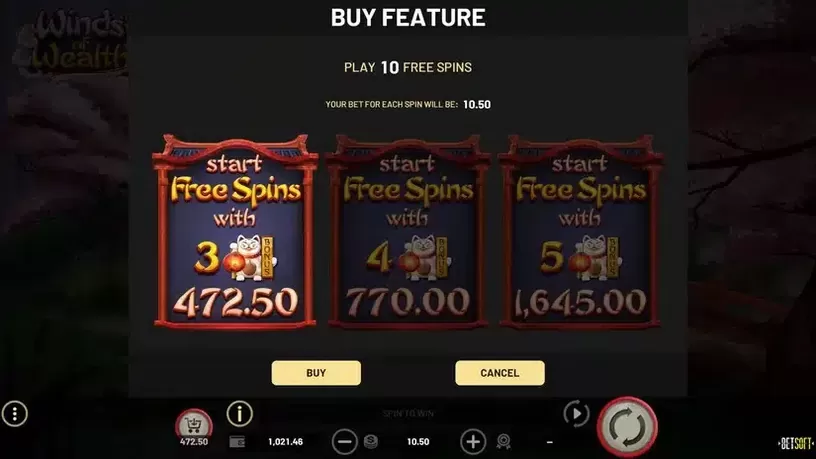 Winds of Wealth slot screenshot 3