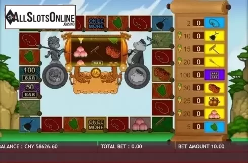 Reels screen. Xi You Mario from Triple Profits Games