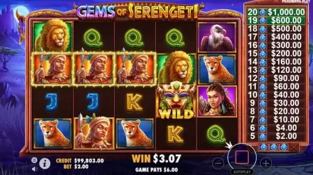Gems of Serengeti slot screenshot 6