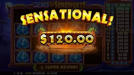 Gems of Serengeti slot screenshot 8