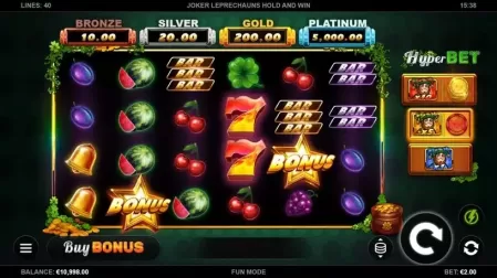 Joker Leprechauns Hold and Win slot screenshot 1