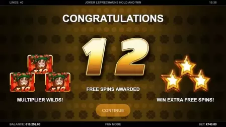 Joker Leprechauns Hold and Win slot screenshot 2