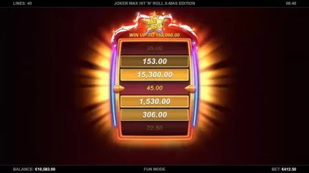 Joker Max: Hit 'n' Roll Xmas Edition slot screenshot 2