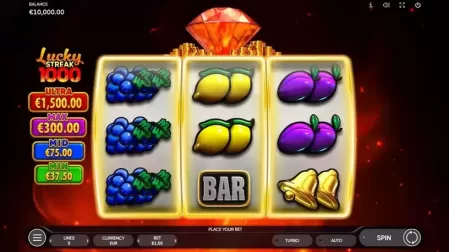 Lucky Streak 1000 slot screenshot 1
