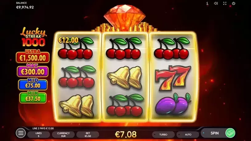 Lucky Streak 1000 slot screenshot 2