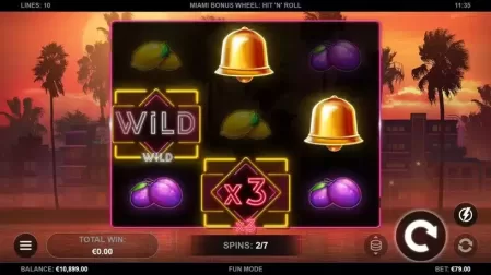 Miami Bonus Wheel Hit 'n' Roll slot screenshot 4