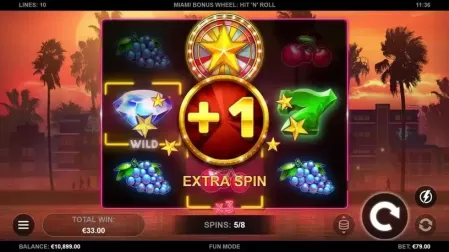 Miami Bonus Wheel Hit 'n' Roll slot screenshot 5