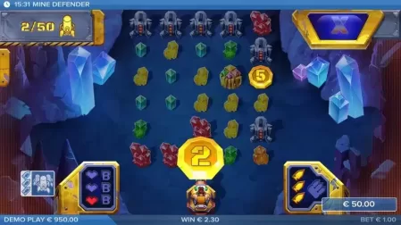 Mine Defender slot screenshot 2
