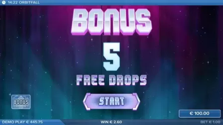 Orbitfall slot screenshot 5