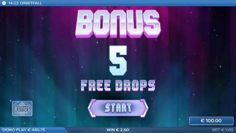 Orbitfall slot screenshot 5