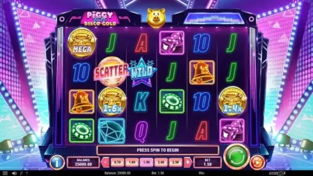 Piggy Blitz Disco Gold slot screenshot 1