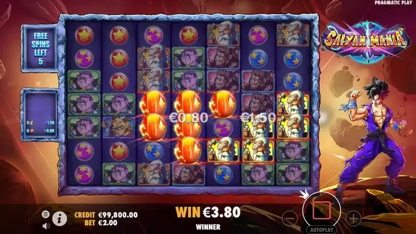 Saiyan Mania slot screenshot 5