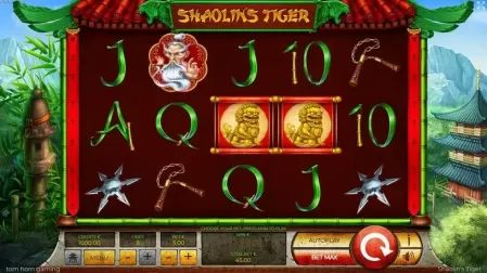 Shaolins Tiger slot screenshot 1