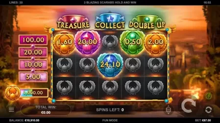3 Blazing Scarabs Hold and Win slot screenshot 3