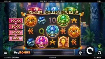 3 Blazing Scarabs Hold and Win slot screenshot 1