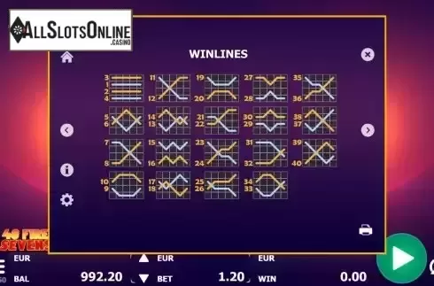 Win lines screen
