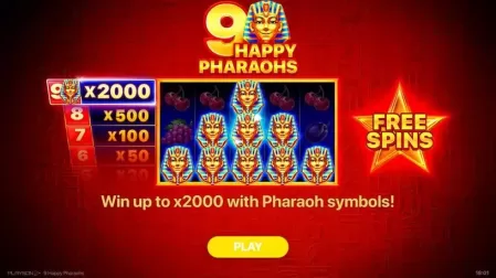 9 Happy Pharaohs slot screenshot 1