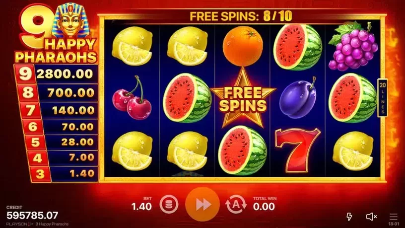 9 Happy Pharaohs slot screenshot 4