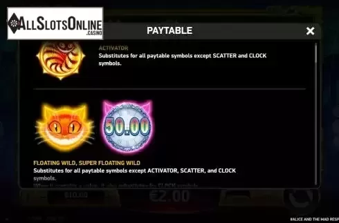 Special symbols screen