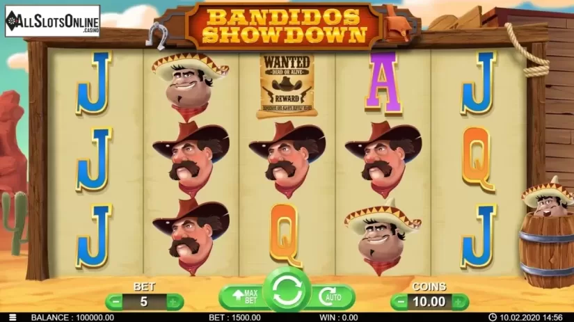 Reel screen . Bandidos Showdown from 7mojos