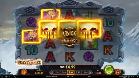 Beasts of Fire slot screenshot 1