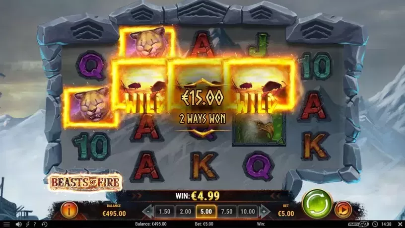 Beasts of Fire slot screenshot 1