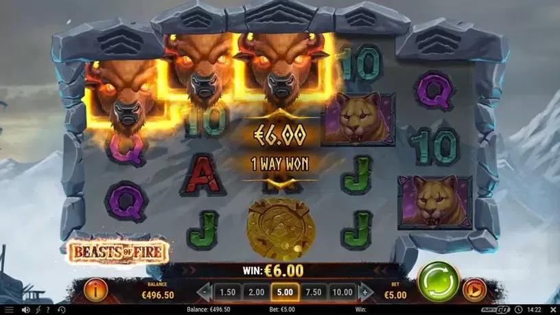 Beasts of Fire slot screenshot 3
