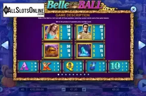 Pay Table screen