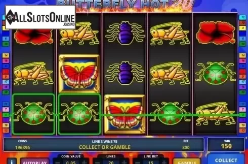 Screen 3. Butterfly Hot 20 from Zeus Play