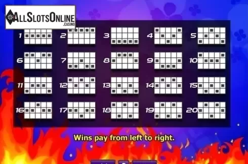 Paytable 2. Butterfly Hot 20 from Zeus Play