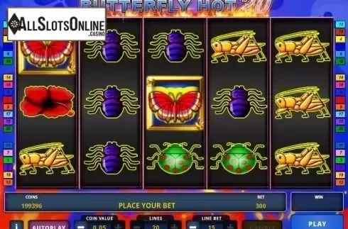 Screen 1. Butterfly Hot 20 from Zeus Play