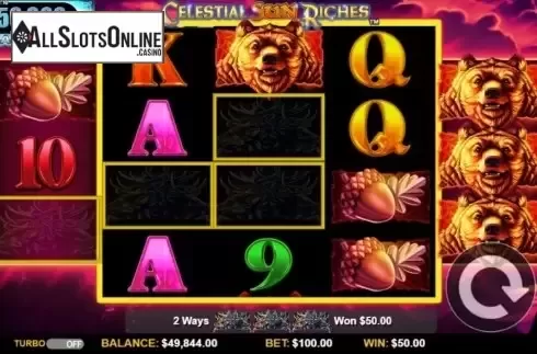 Win Screen 1. Celestial Sun Riches from Konami