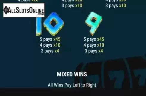 Pay Table screen 3