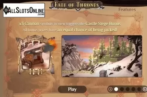 Paytable . Fate Of Thrones from FunFair