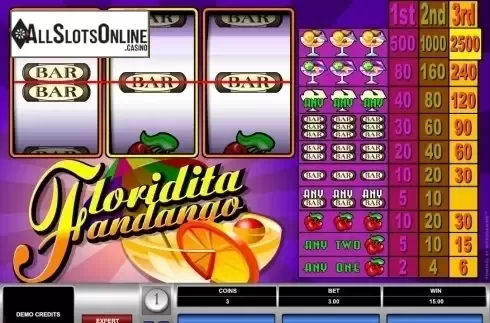 Screen3. Floridita Fandango from Microgaming