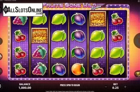 Reel Screen. Fruits Gone Wild Supreme from StakeLogic