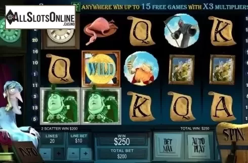 Wild Win screen. Ghosts Of Christmas from Playtech