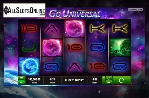 Intro screen. Go Universal from Playreels