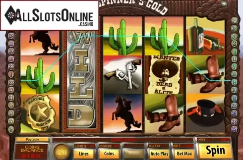 Win Screen. Gunspinner's Gold from Saucify