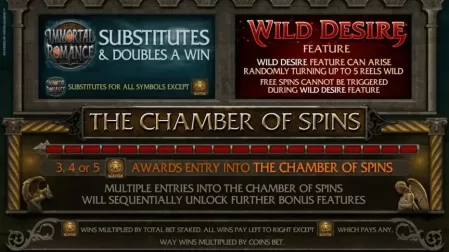 Immortal Romance slot screenshot 3