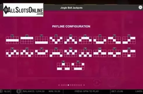 Paylines screen