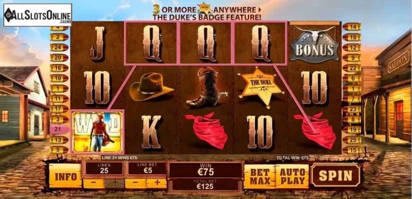 Screen9. John Wayne from Playtech