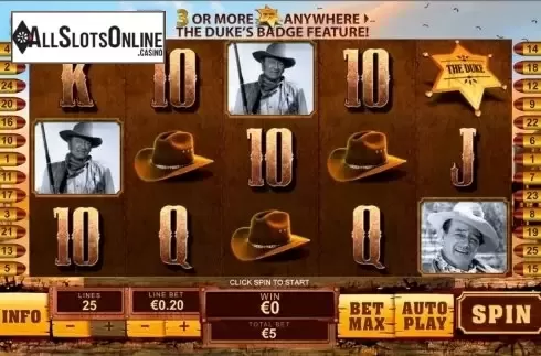 Screen7. John Wayne from Playtech