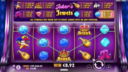Joker's Jewels slot screenshot 3